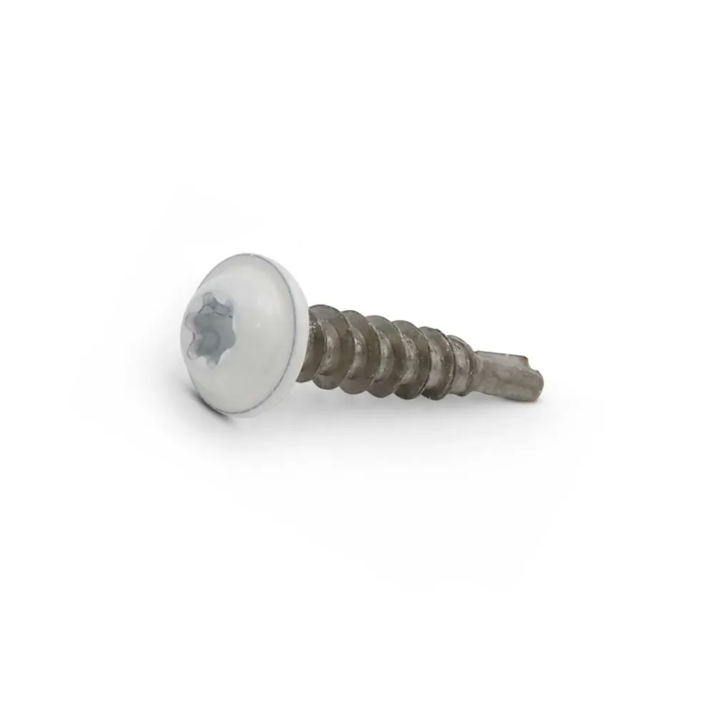 Fönsterbleckskruv med borrspets 3,9 x 20 mm rostfri 250-pack RAPID Vit