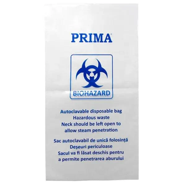 Saci autoclavabili, biohazard, transparenti, 100L, 10 bucati