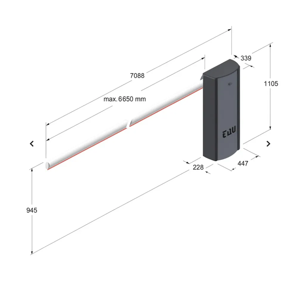 Automatisk bom 4-7 m LUXE 4m