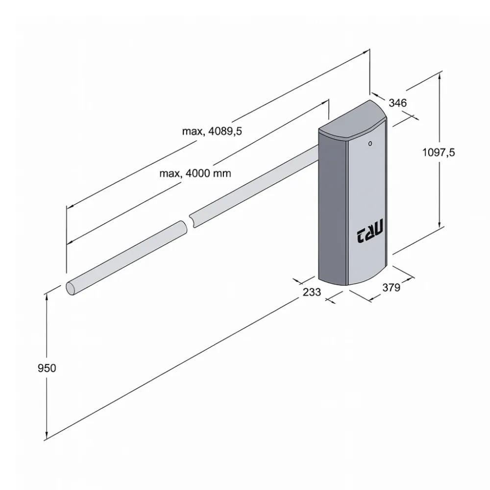 Automatisk bom 2-4 m LUXE-S 2m