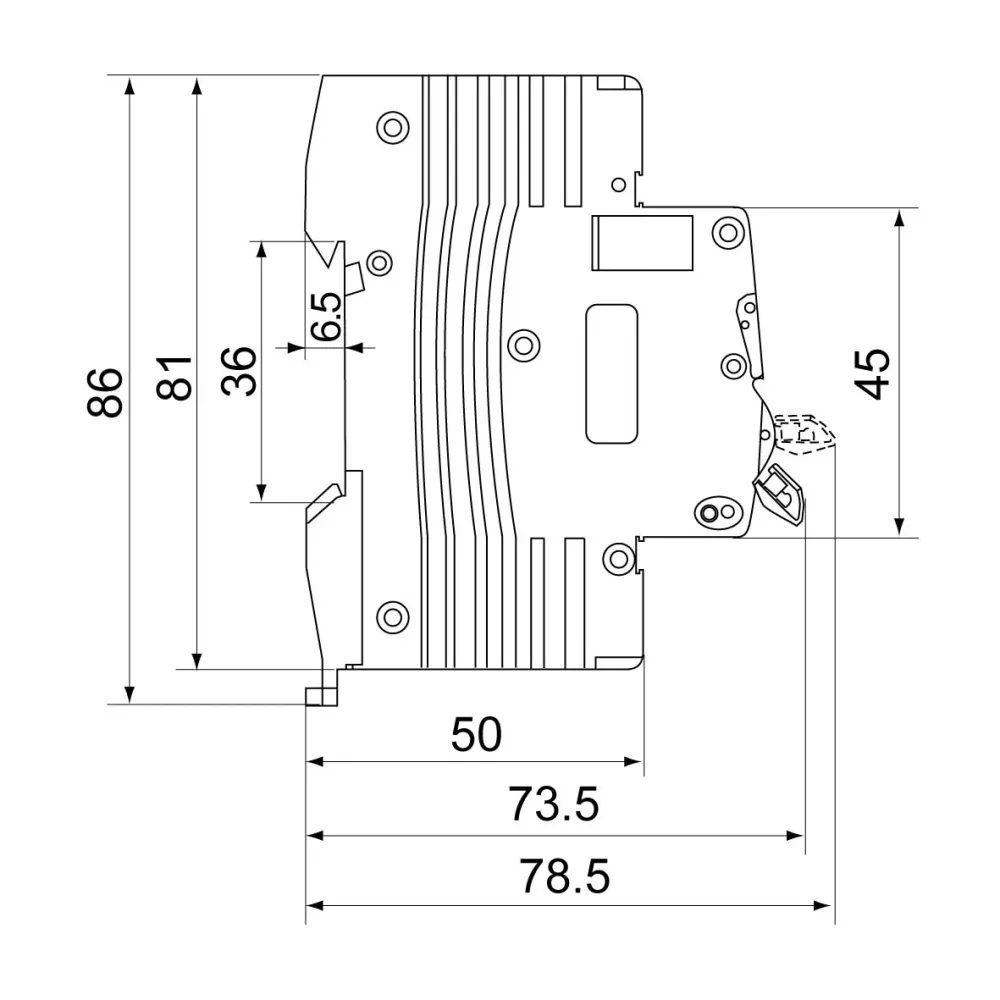 Automatsäkring 1-polig 16 Typ C Rutab RSC-116