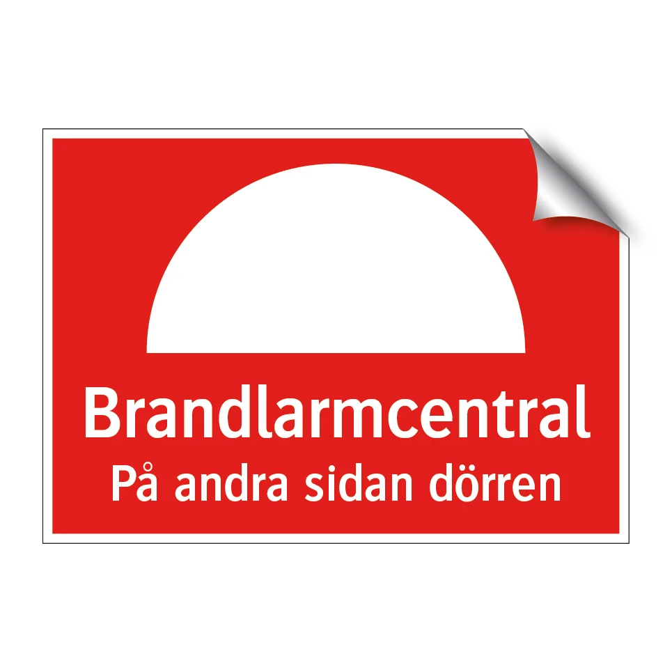 Brandlarmcentral på andra sidan dörren Adults 297x210mm