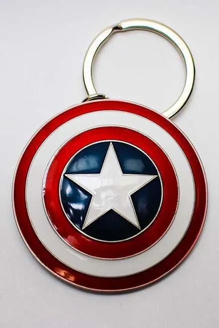 Captain America Sköld Nyckelring i Steel