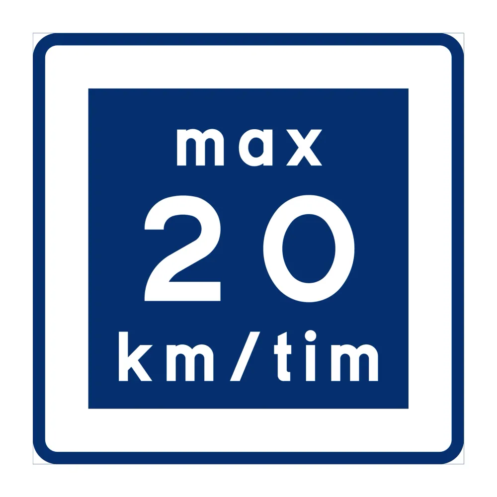 E11-2 Rekommenderad lägre hastighet 20km/h 400mm