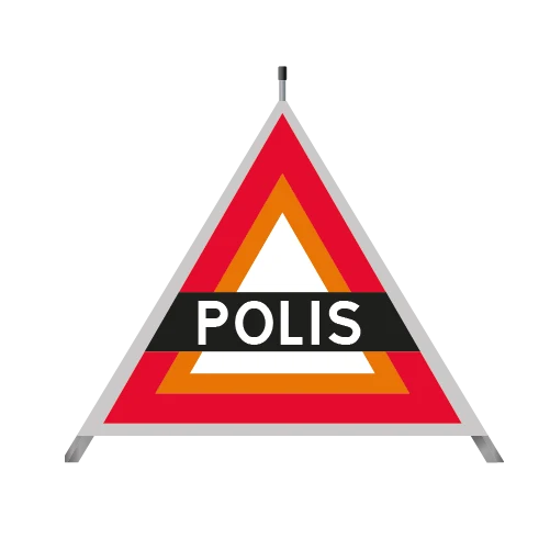 Heavy Duty Varningstält - Polis