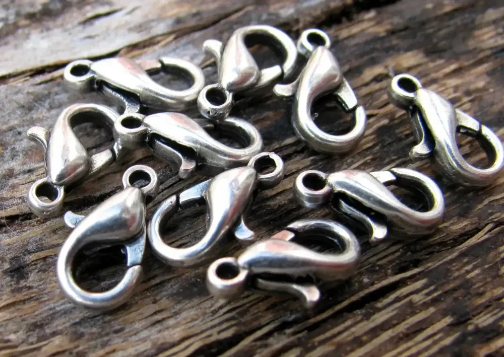 Klolås Silverpläterad - Kvalitetslås 10 mm 15-pack