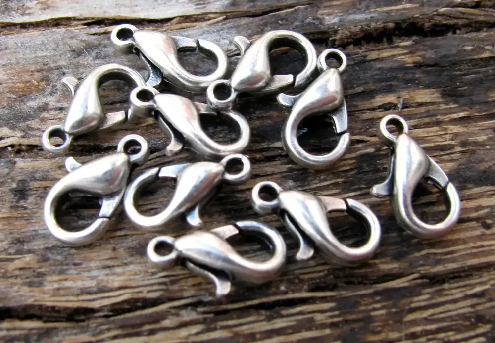 Klolås Silverpläterad - Kvalitetslås 10 mm 15-pack