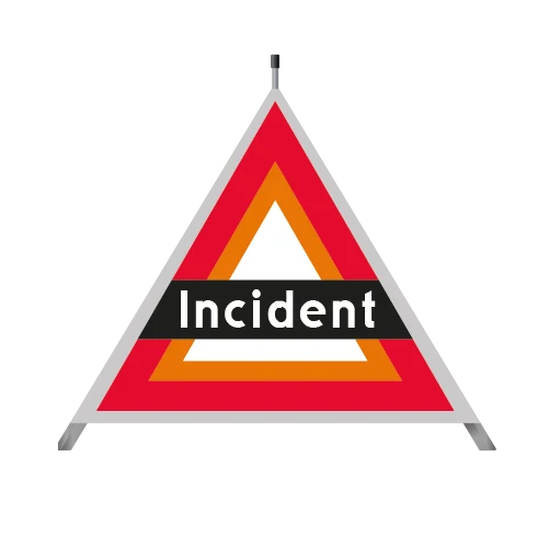 Manipulationssäker Varningstält - Incident
