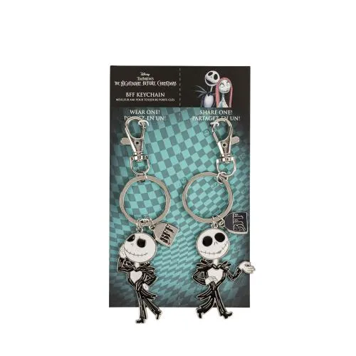NIGHTMARE BEFORE XMAS - Duo Set Metallisk BFF Nyckelringar