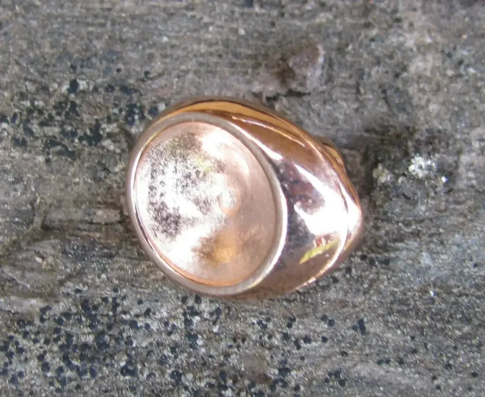 Lås Roséguldfärgat - Runda band och Rivoli 12mm 1 styck