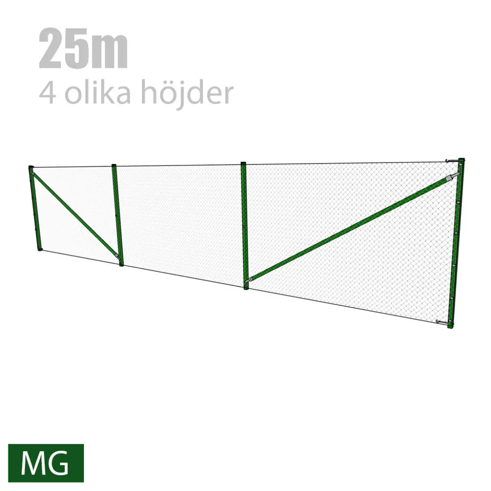 Stängselpaket 25m Mörkgrönt