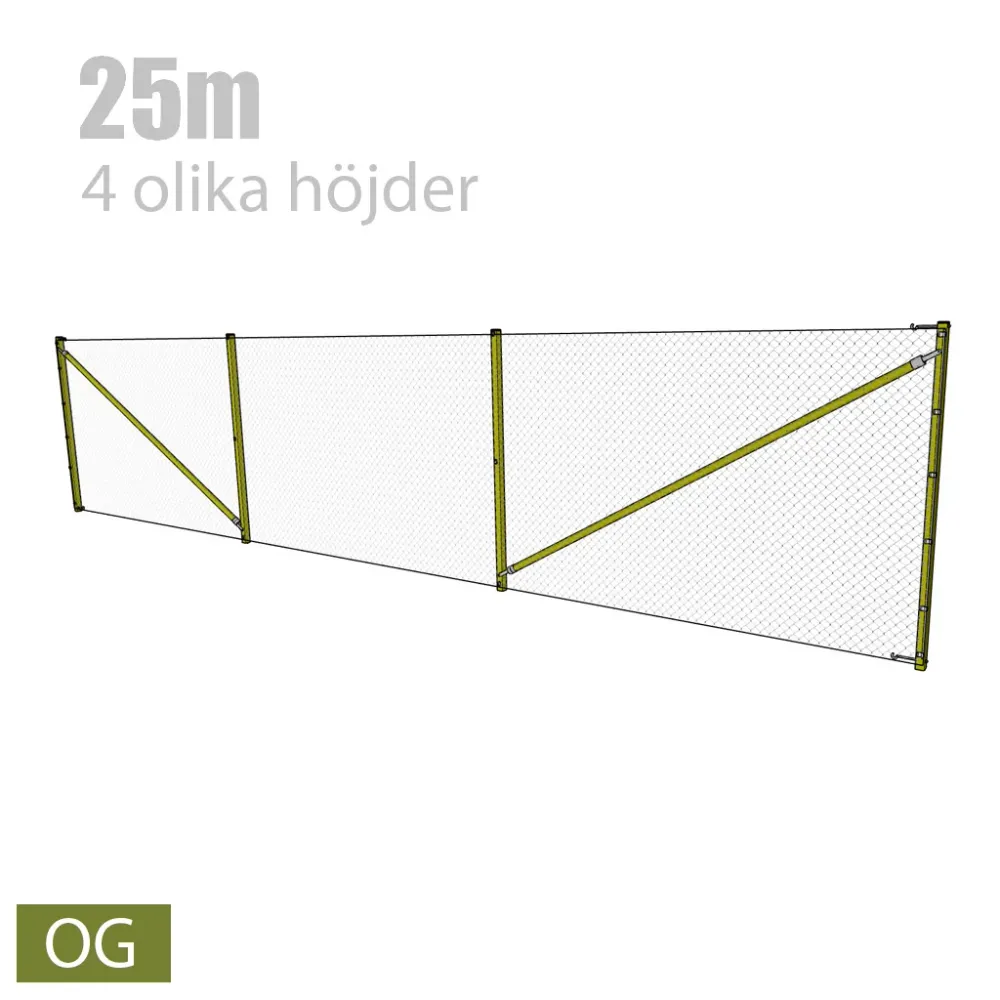 Stängselpaket 25m Olivgrönt