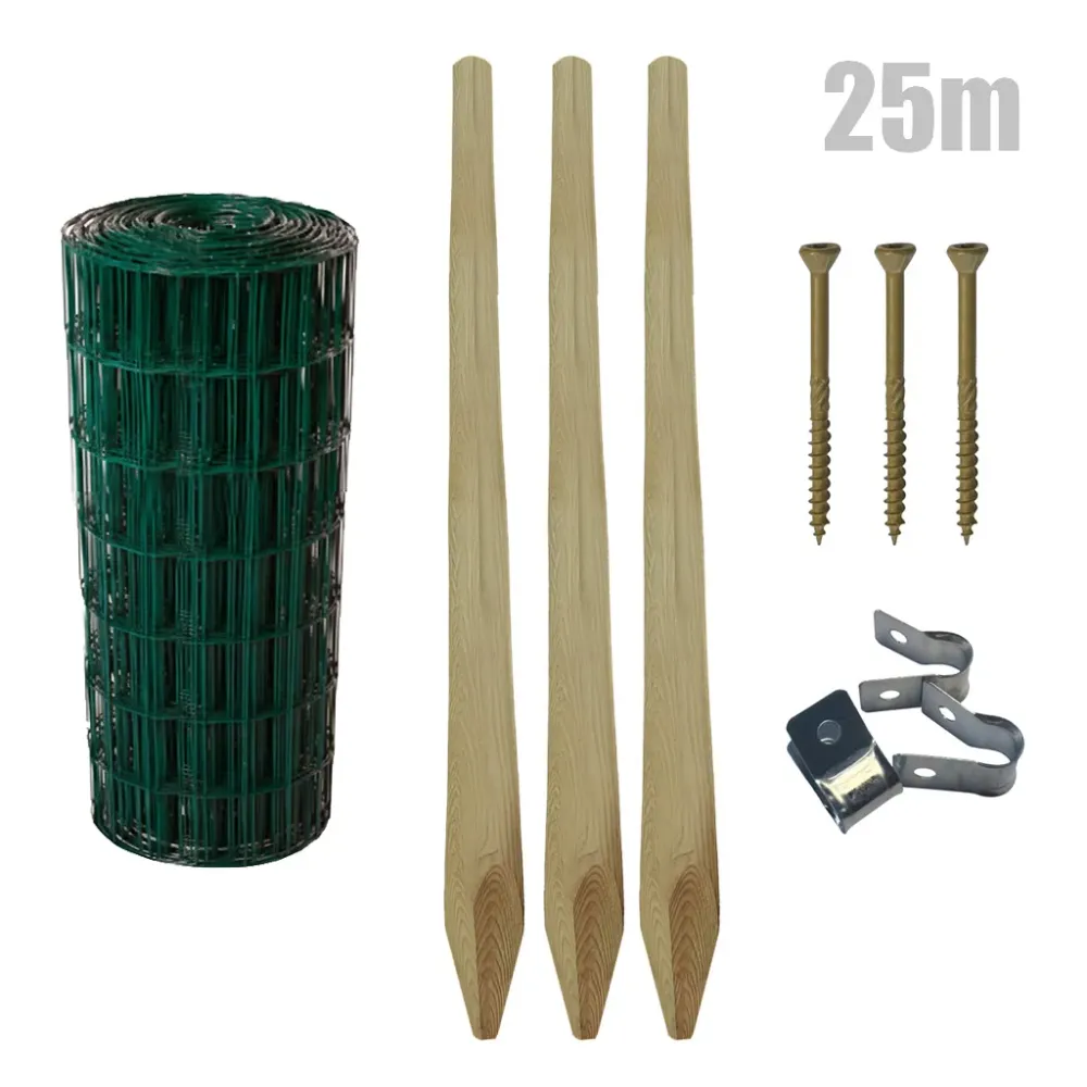 Trädgårdsstängsel 25m - Komplett paket 800mm