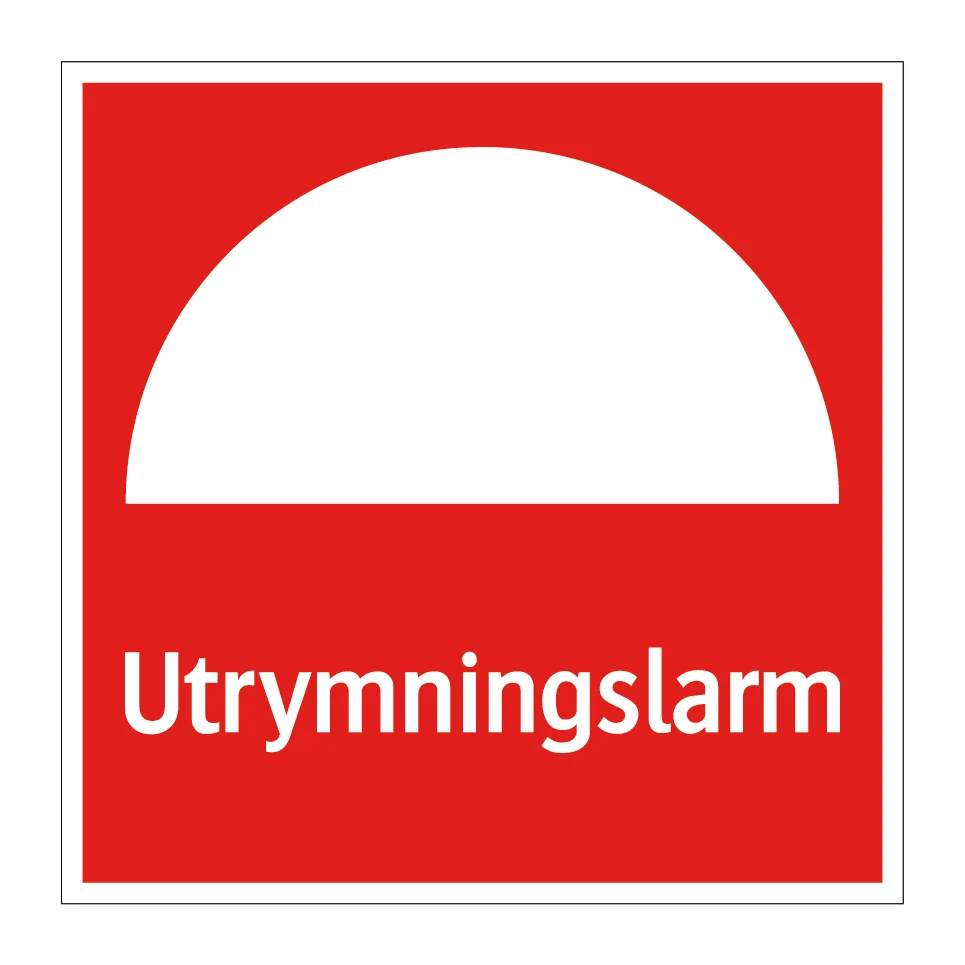 Utrymningslarm 210x210mm