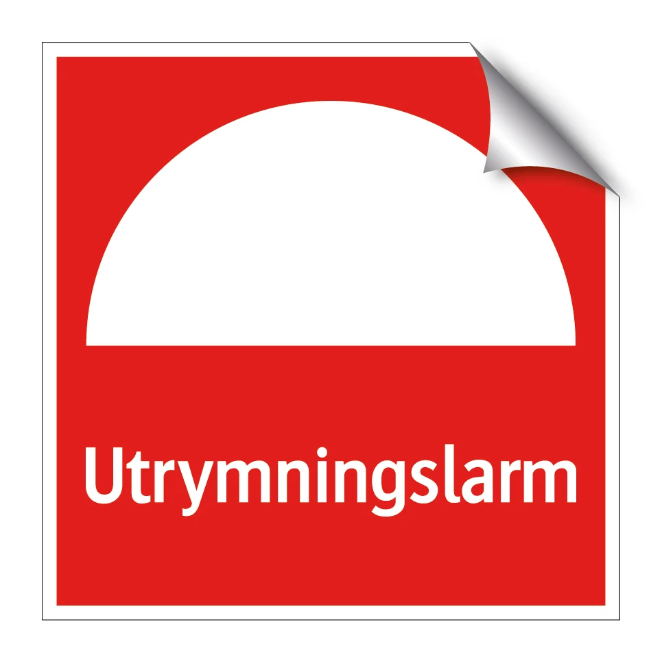 Utrymningslarm 210x210mm