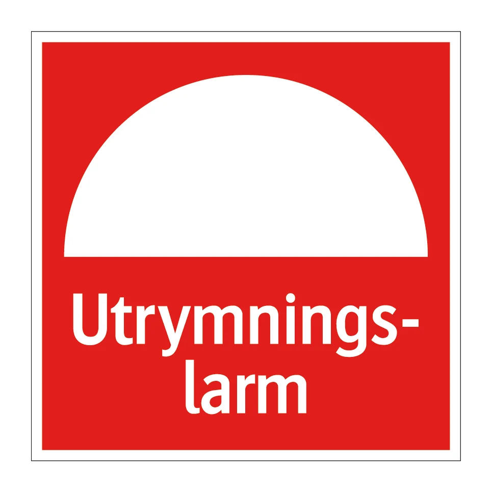 Utrymningslarm 210x210mm