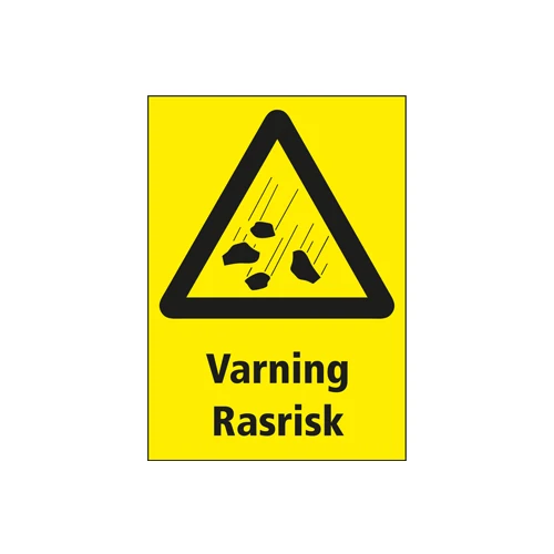 Varningsdekal Rasrisk Commercial Grade 148x210mm