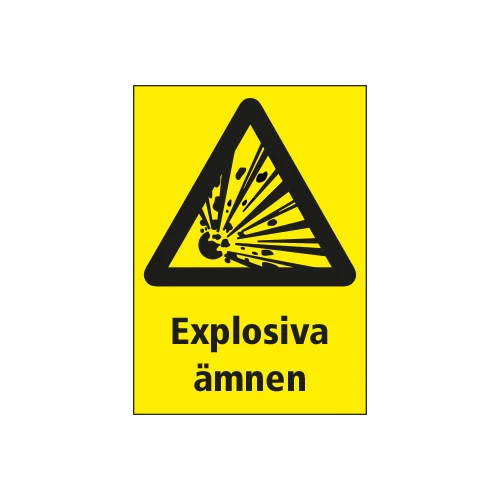 Varningsskylt Explosiva ämnen 148x210mm
