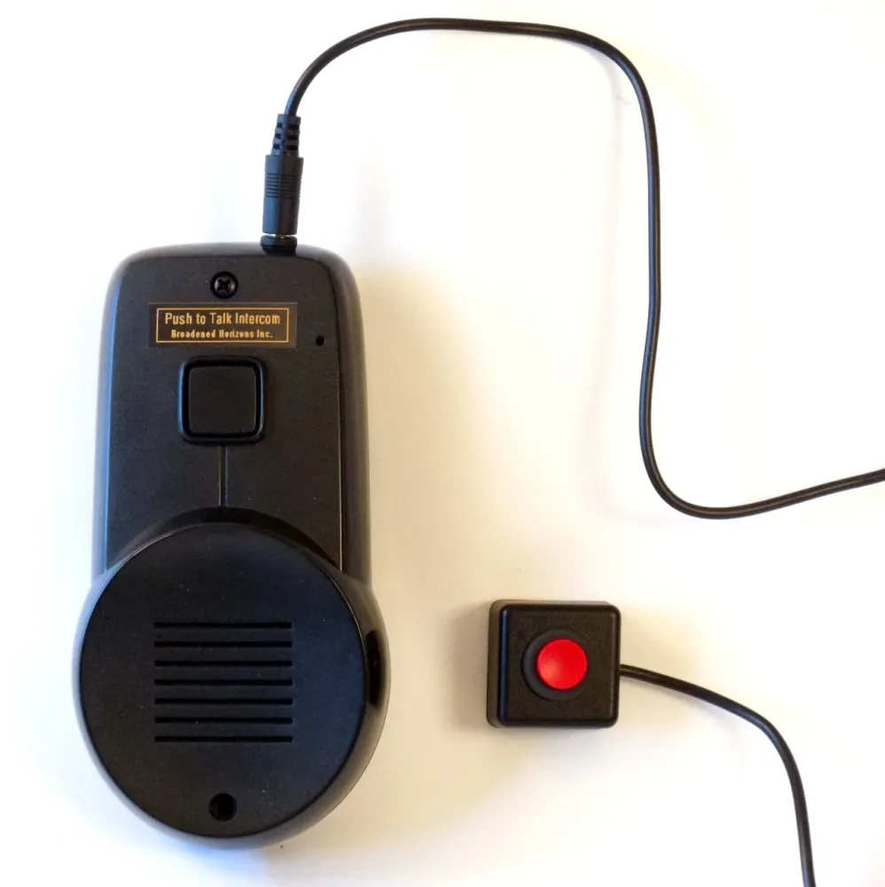 Wireless Portable Black Intercom-Switch Enabled, push-to-talk, inomhus/utomhus