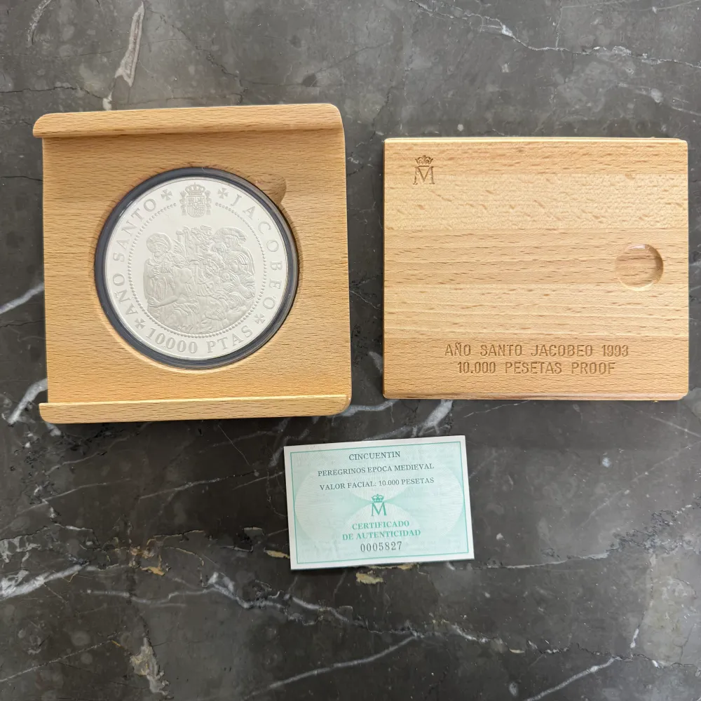 10000 Pesetas ño Santo Jacobeo 1993 silvermynt