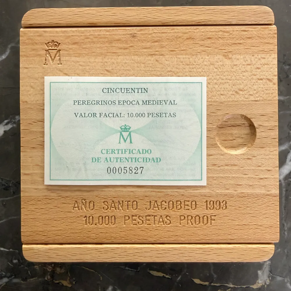 10000 Pesetas ño Santo Jacobeo 1993 silvermynt