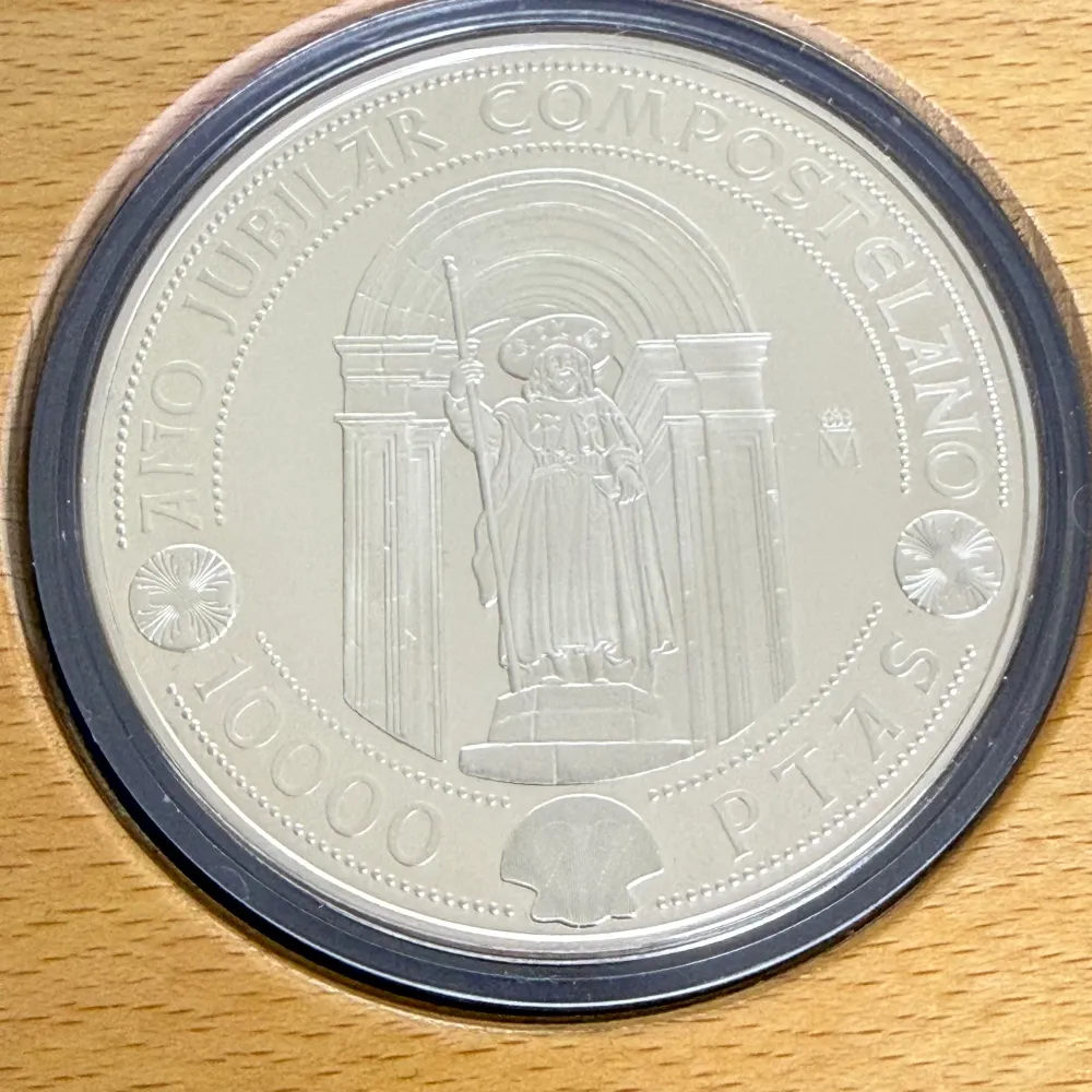 Cinquentín 10000 Pesetas ño Jubilar Compostelano 1999 silvermynt