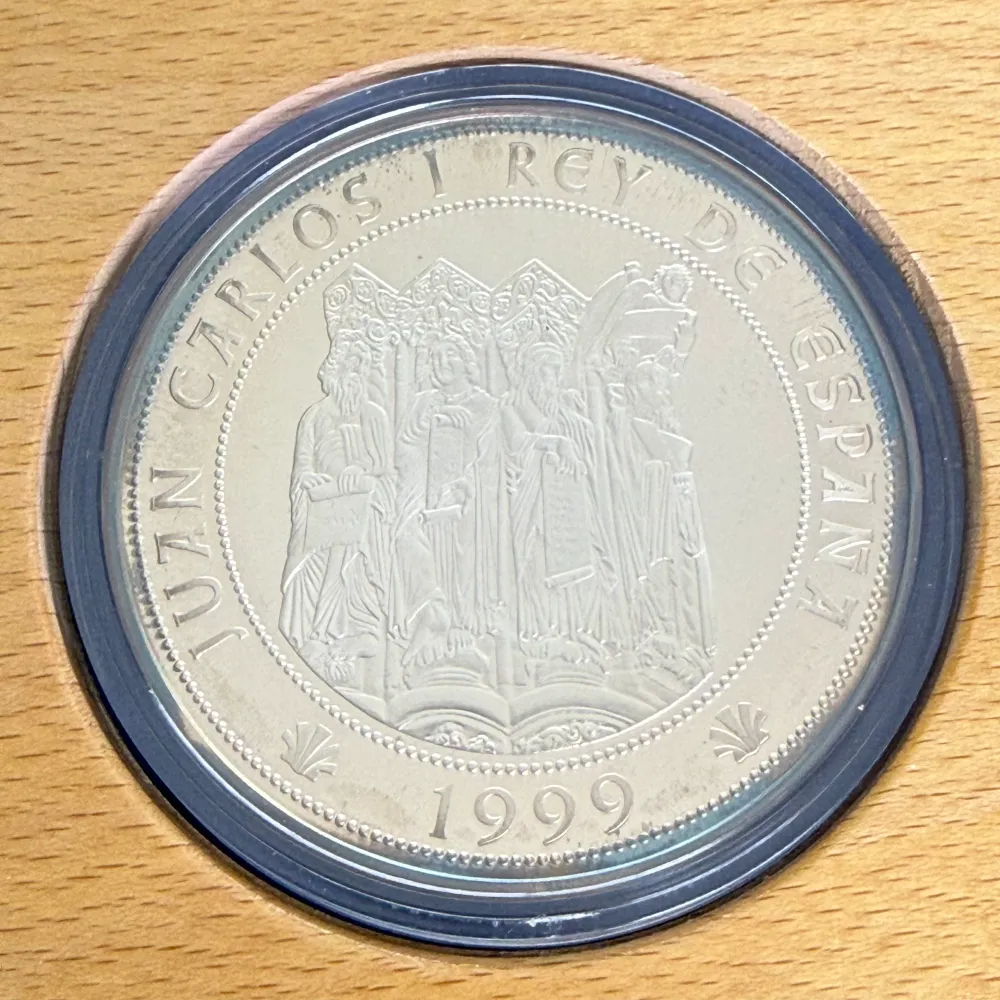 Cinquentín 10000 Pesetas ño Jubilar Compostelano 1999 silvermynt