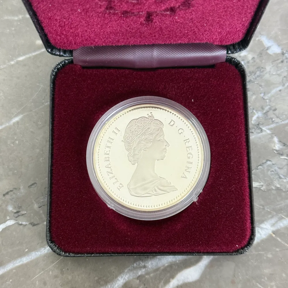 1 kanadensisk dollar 1988 Les Forges du Saint-Maurice Ironworks silvermynt