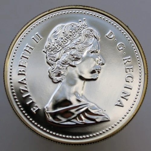 1 kanadensisk dollar 1988 Les Forges du Saint-Maurice Ironworks silvermynt