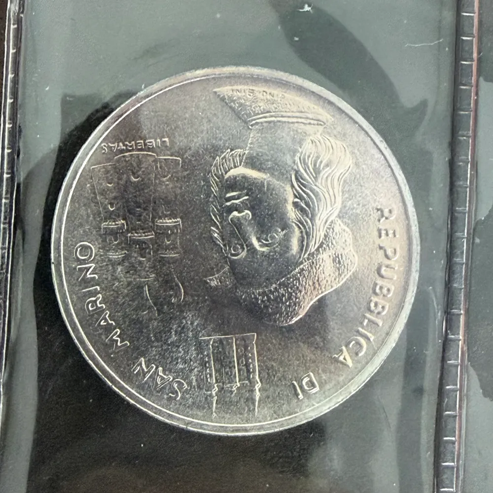 Silvermynt 500 1000 Lire Republiken San Marino V Hundraårsminnet av födelse Raffaello Sanzio 1983