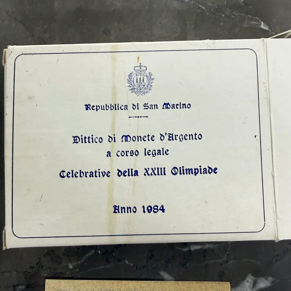 Silvermynt 500 1000 Lire Republiken San Marino XXIII OS 1984