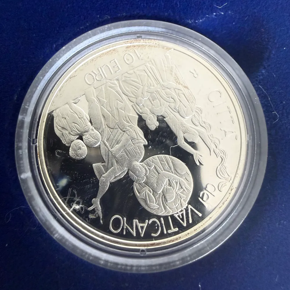 Silvermynt 10€ Pontificate His Helighet Johannes Paulus II år XXIV 2002