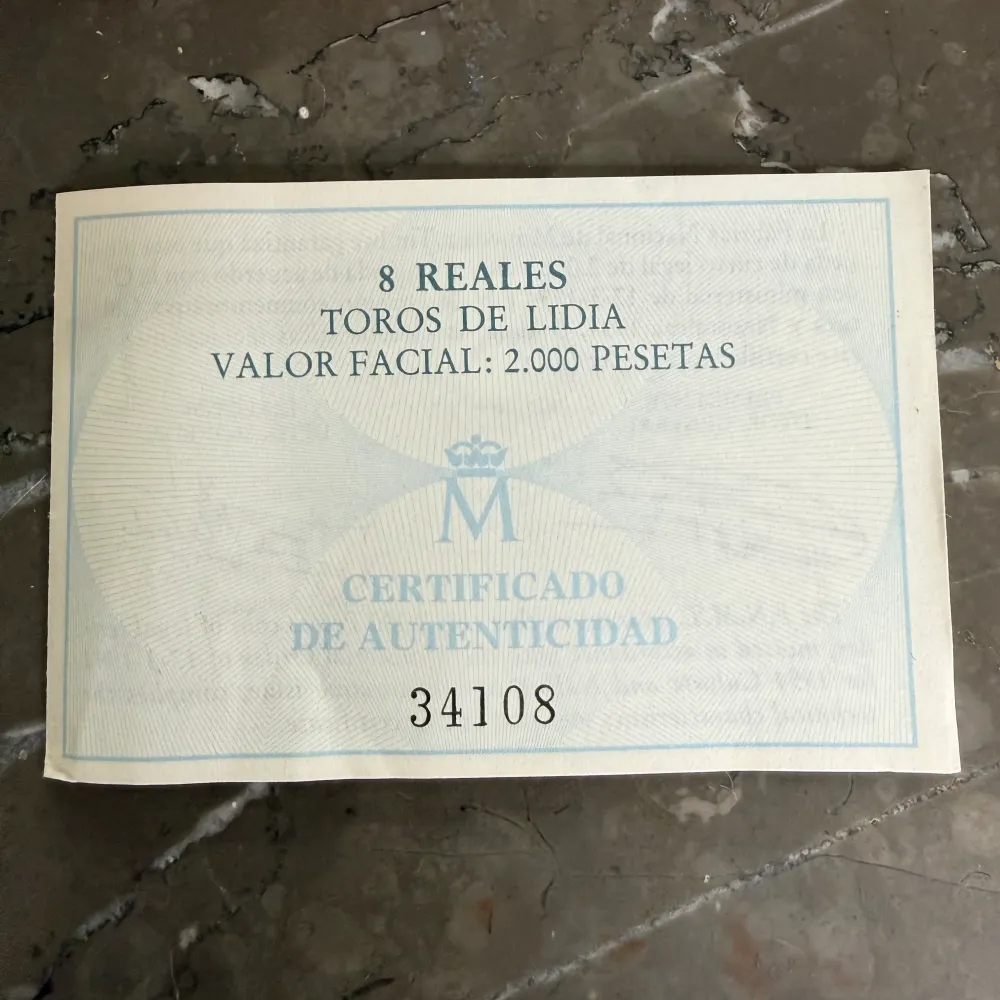 Silvermynt 8 Reales Toros de Lidia Cultura y Naturaleza