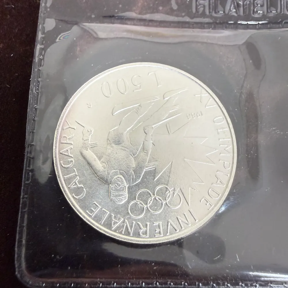 Silvermynt Republiken San Marino XV vinter-OS i Calgary och XXIV olympiska spelen i Seoul 1988