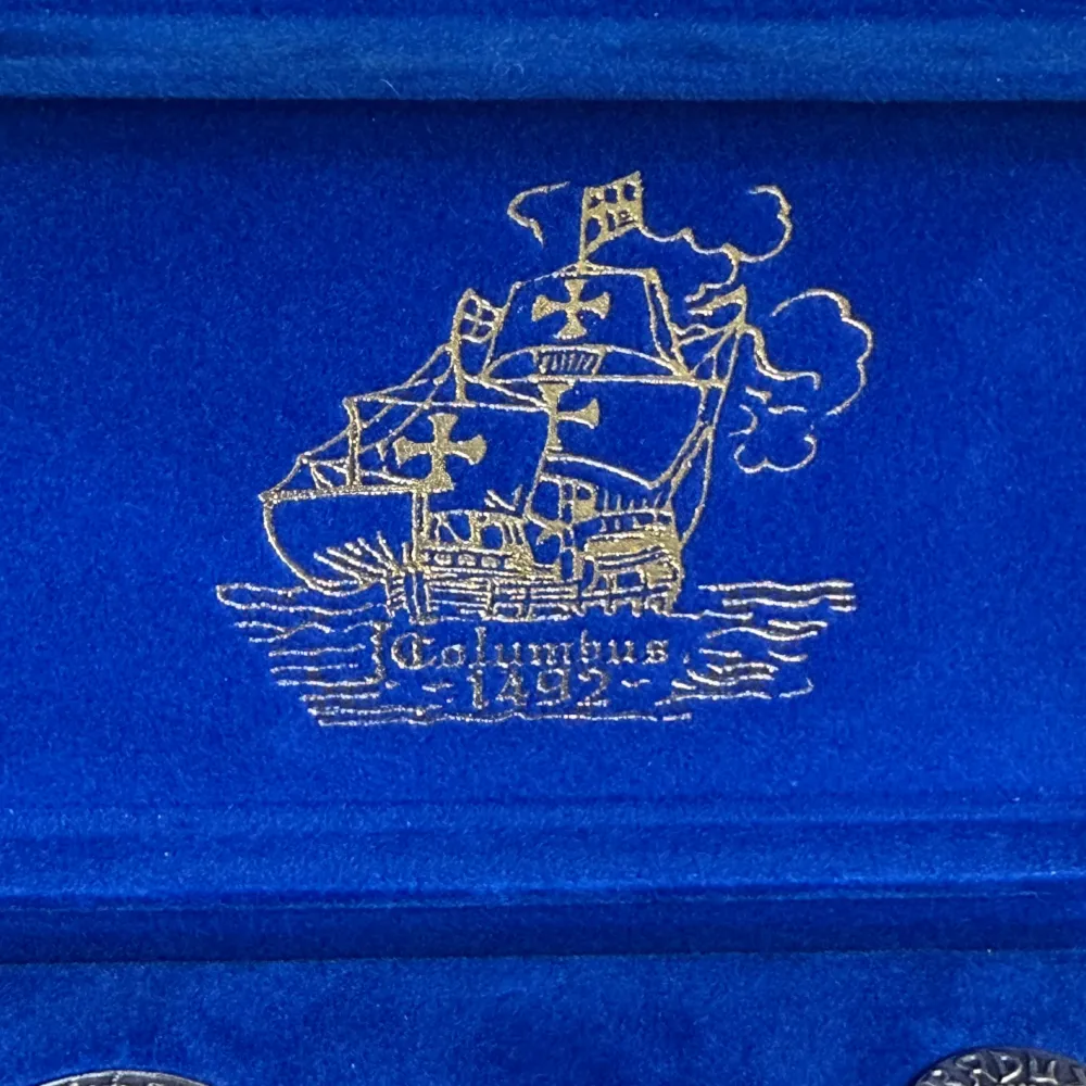 Silvermyntuppsättning 500-årsjubileum av upptäckten av Amerika 1492-1992
