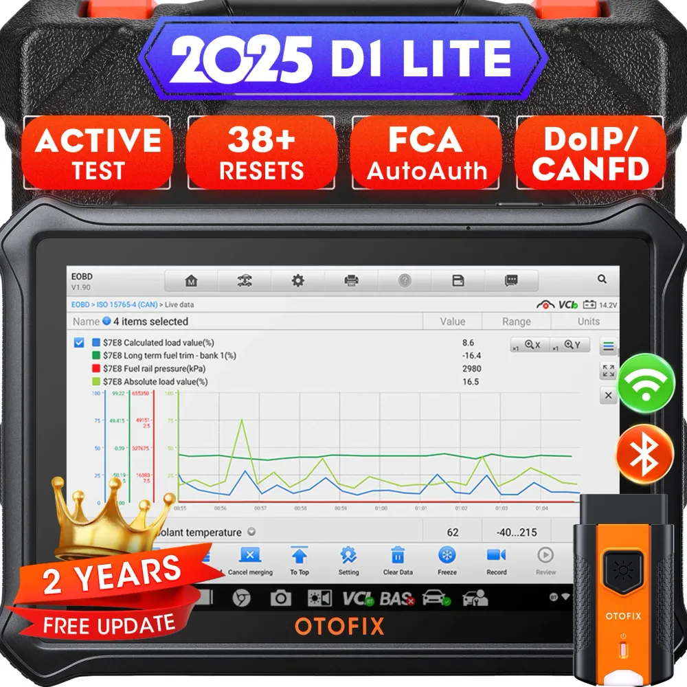OTOFIX D1 Lite Bidirektional Scan Tool, 2 års komplimang opdatering, 38+ tjenester, Alle system diagnoser
