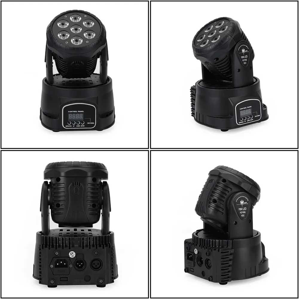 7 x10W Moving Head Scenljus 70W 7 LED RGBW DMX DJ Disco Scenfestbelysning