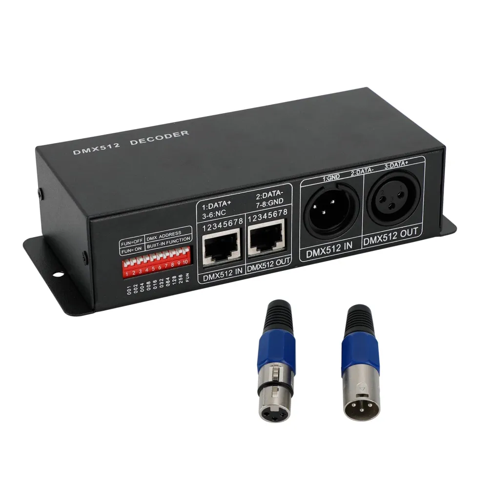 LED RGB Controller 3x8a avkodare med digital display 3-kanal DMX512-3CH