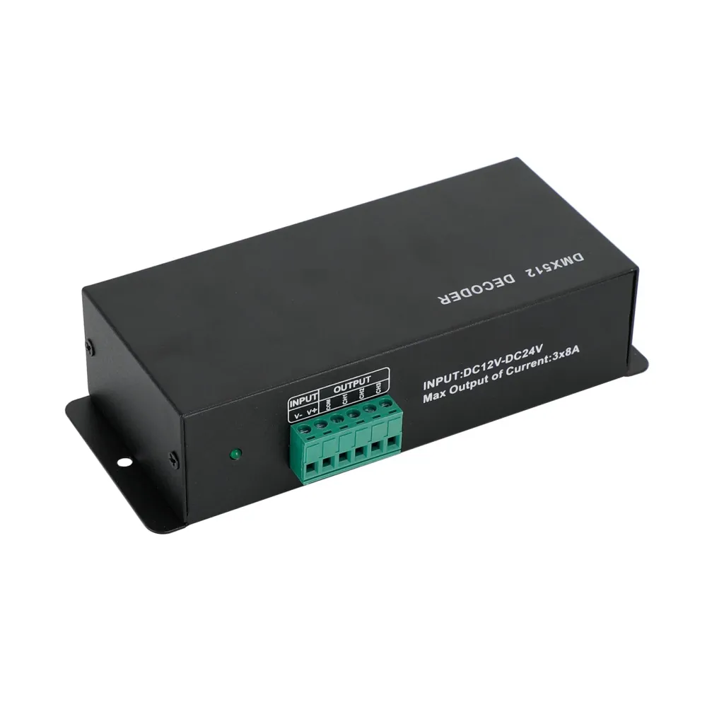 LED RGB Controller 3x8a avkodare med digital display 3-kanal DMX512-3CH