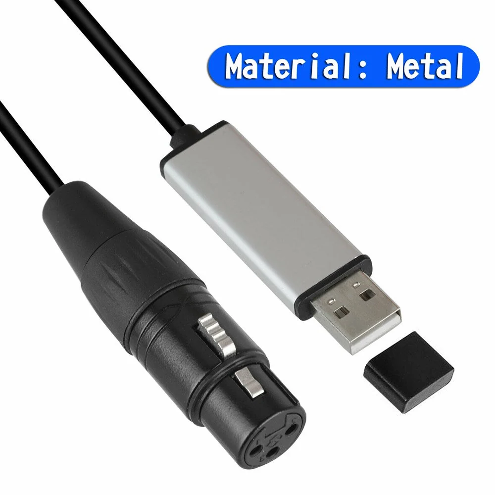 USB till DMX -gränssnittsadapter DMX512 Steg Ljuskontrollkabel för dator