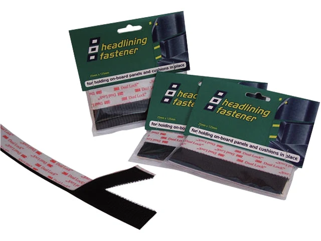 PSP, dubbelhäftande Dual-lock, 25 mm x 125 mm, Transparent (1 st.)