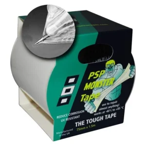 PSP, Monster gaffatejp, 75 mm x 1,5 m, klar, kraftig