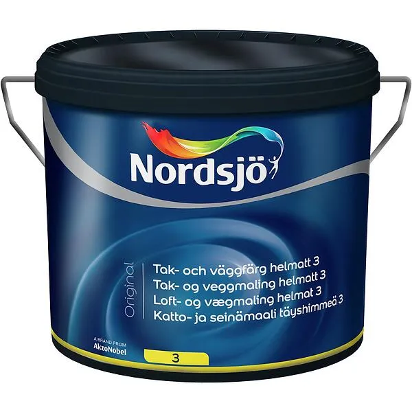 Nordsjö Äkta Tak- och väggfärg helmatt 3 10L Valfri Kulör