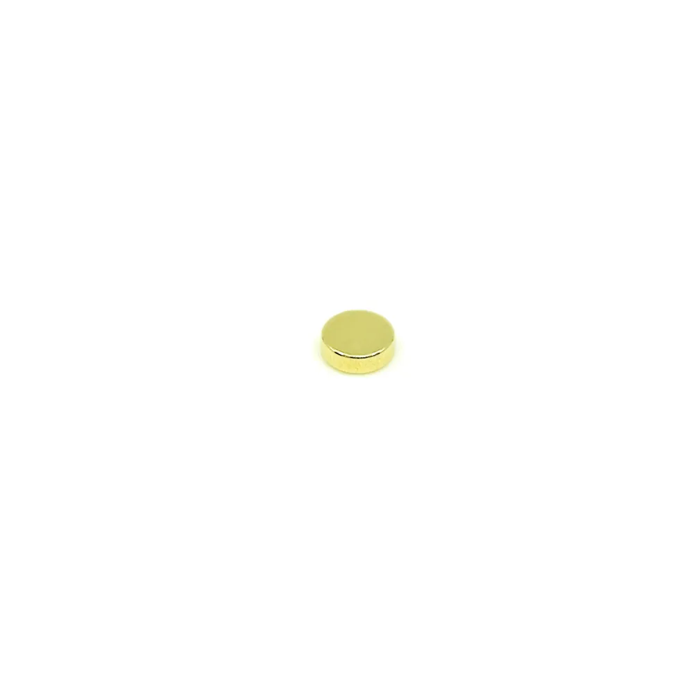 Supermagnet 6x2 mm, Skiva (guld)