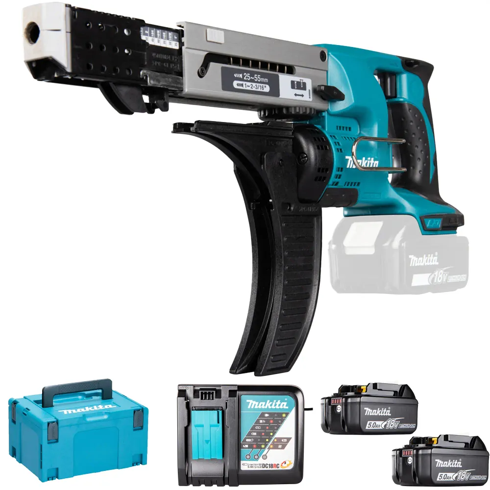 Makita DFR550RTJ 18V 5Ah Gipsskruvmejsel