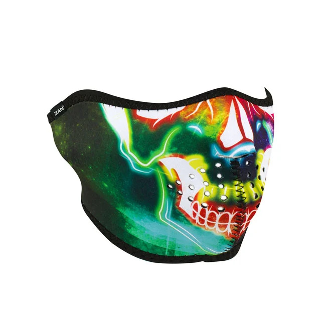 Zanheadgear Halvmask MC Neoprene Electric Skull