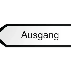 Ausgang Wegweiser Links, 40 x 10 cm