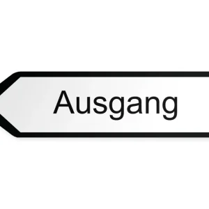 Ausgang Wegweiser Links, 60 x 15 cm