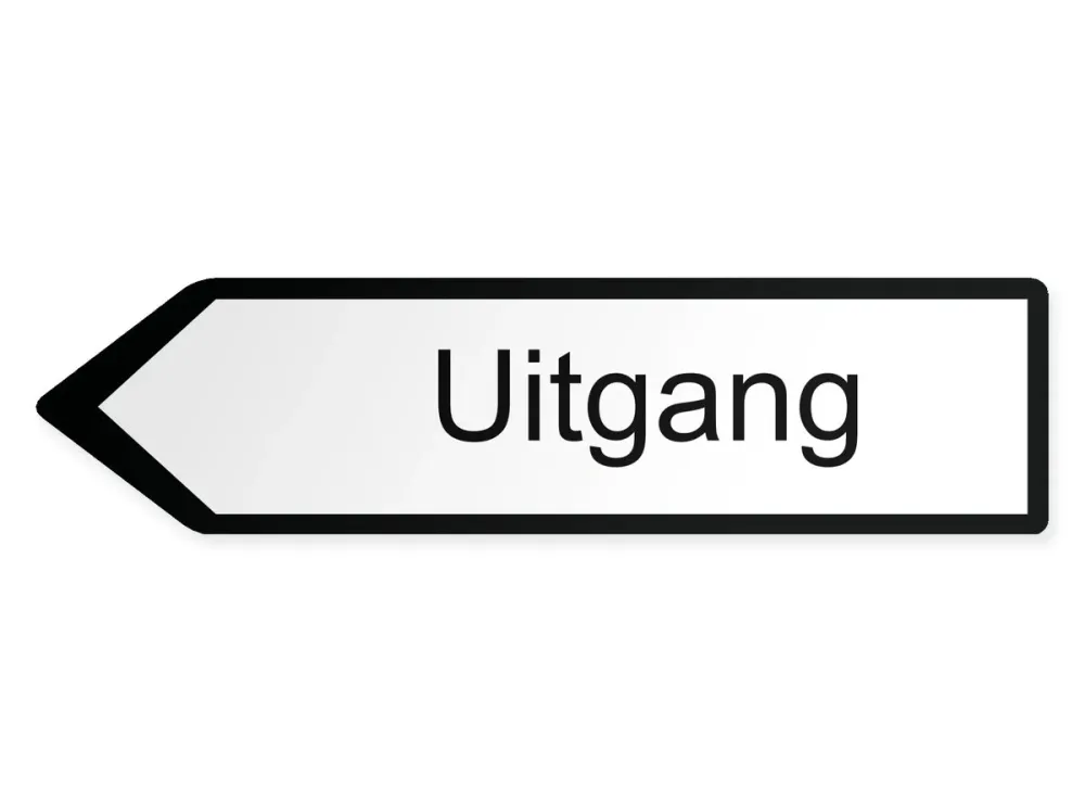 Ausgang Wegweiser Links, 60 x 15 cm