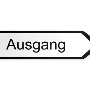 Ausgang Wegweiser Rechts, 40 x 10 cm